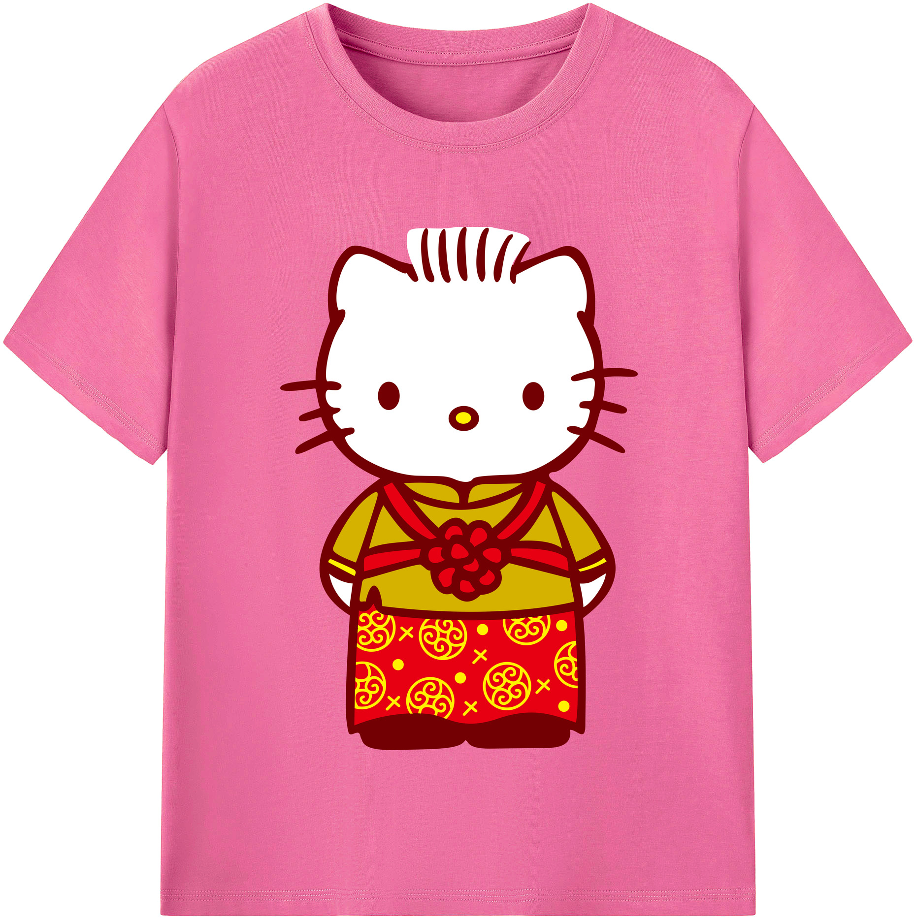 （画像用） Hello Kitty ハローキティ レディースカジュアルプリントTシャツ（綿100％）
